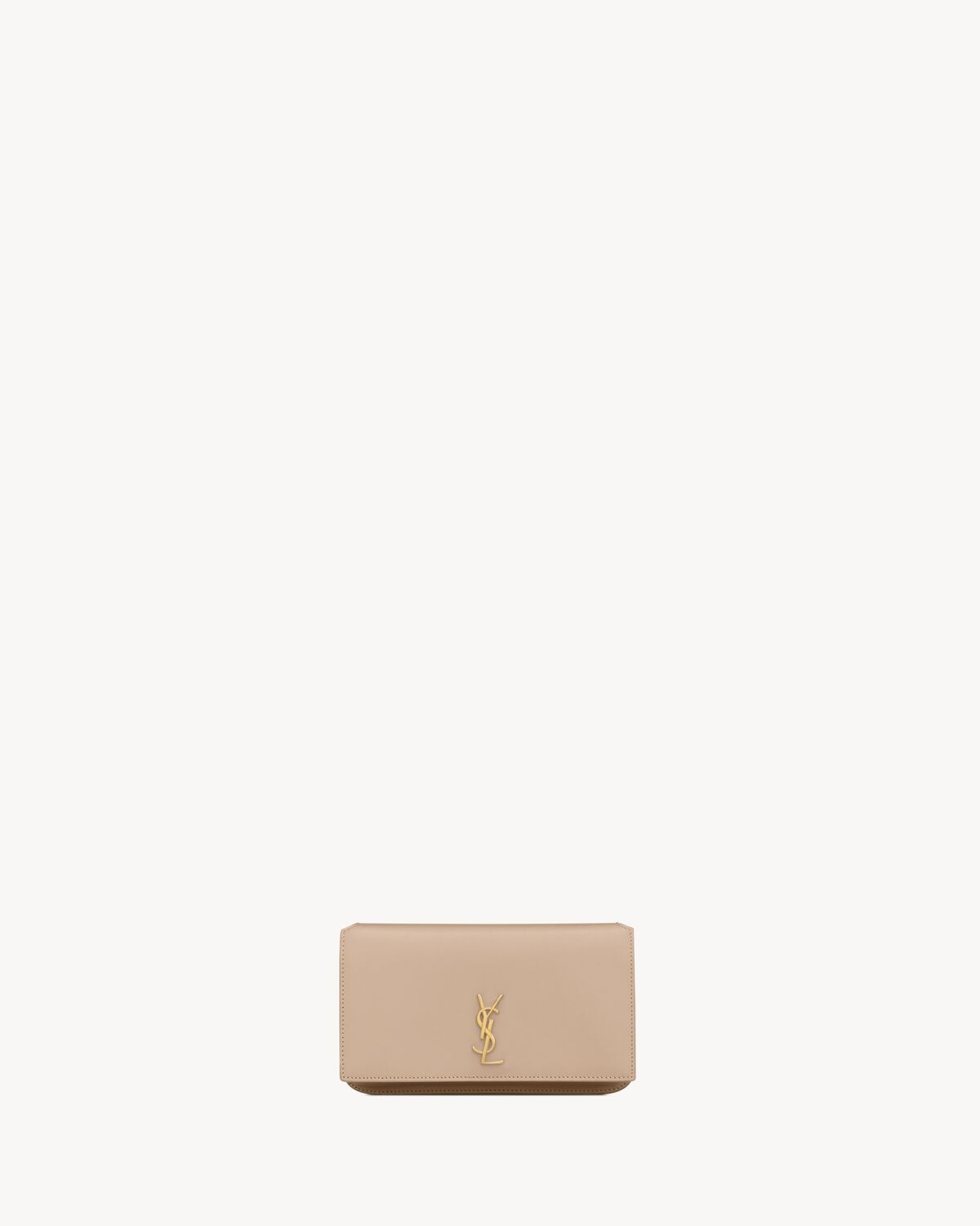 YSL Cassandre Phone Holder in Smooth Leather - Image 5